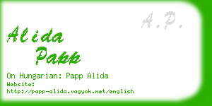 alida papp business card